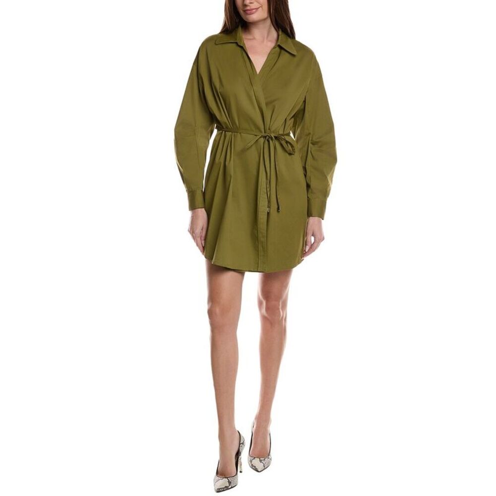green emerald velvet dress Maje Green and White Size 38 Dress